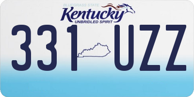 KY license plate 331UZZ