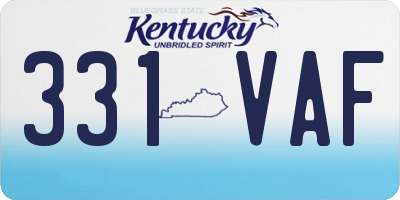 KY license plate 331VAF