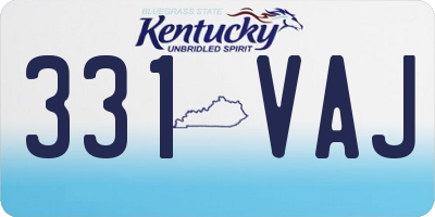 KY license plate 331VAJ