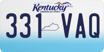 KY license plate 331VAQ