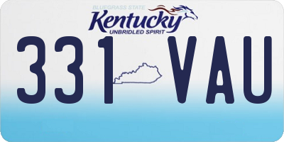 KY license plate 331VAU