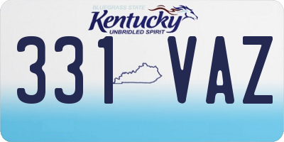 KY license plate 331VAZ