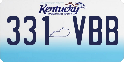 KY license plate 331VBB