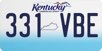 KY license plate 331VBE