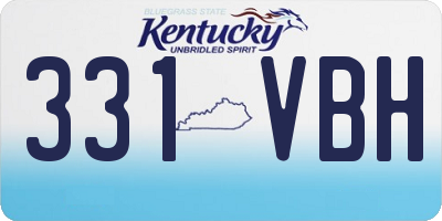 KY license plate 331VBH