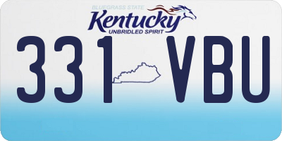 KY license plate 331VBU