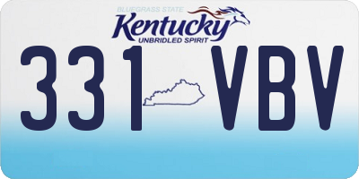 KY license plate 331VBV