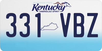 KY license plate 331VBZ