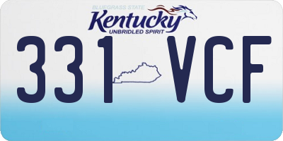 KY license plate 331VCF