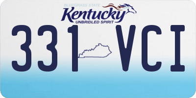 KY license plate 331VCI