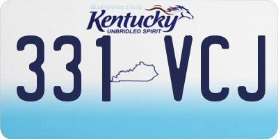 KY license plate 331VCJ