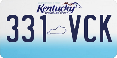 KY license plate 331VCK