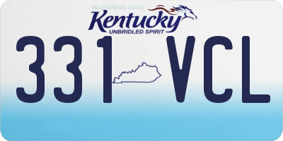 KY license plate 331VCL