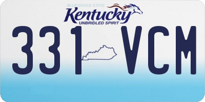 KY license plate 331VCM