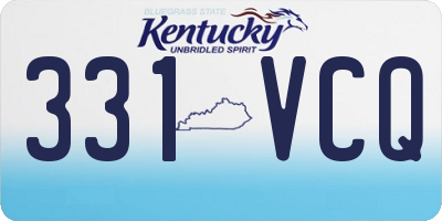 KY license plate 331VCQ