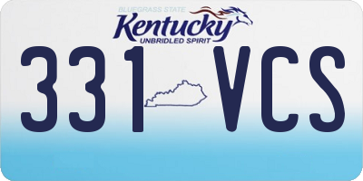 KY license plate 331VCS