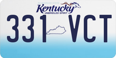 KY license plate 331VCT