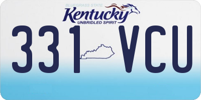 KY license plate 331VCU