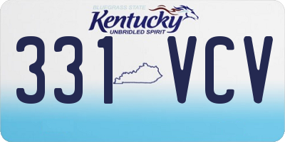 KY license plate 331VCV