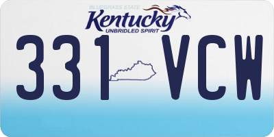 KY license plate 331VCW