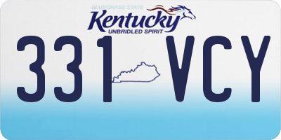 KY license plate 331VCY