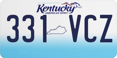 KY license plate 331VCZ
