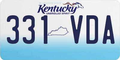 KY license plate 331VDA