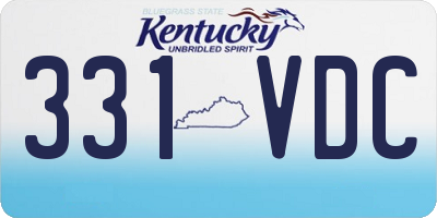 KY license plate 331VDC