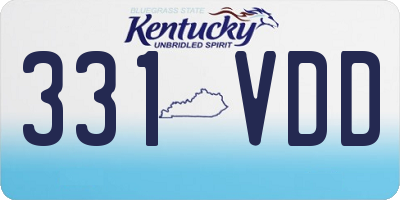 KY license plate 331VDD