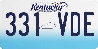 KY license plate 331VDE