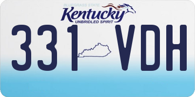 KY license plate 331VDH