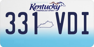 KY license plate 331VDI