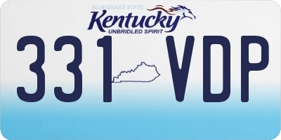 KY license plate 331VDP