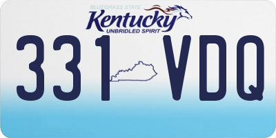 KY license plate 331VDQ