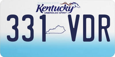 KY license plate 331VDR