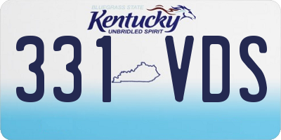 KY license plate 331VDS