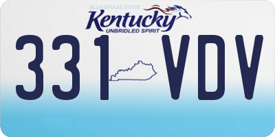 KY license plate 331VDV