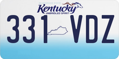 KY license plate 331VDZ
