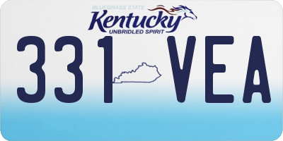 KY license plate 331VEA