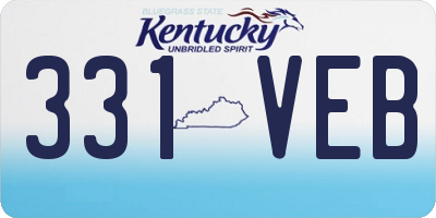 KY license plate 331VEB