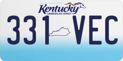 KY license plate 331VEC