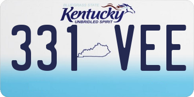 KY license plate 331VEE