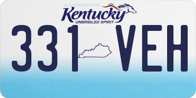 KY license plate 331VEH
