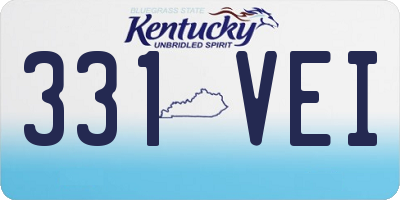KY license plate 331VEI