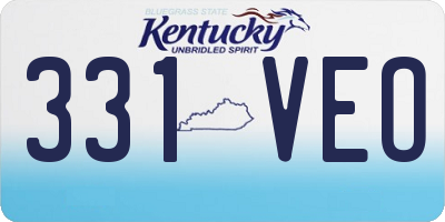 KY license plate 331VEO
