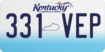 KY license plate 331VEP