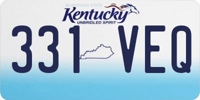 KY license plate 331VEQ