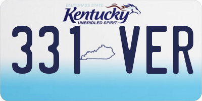 KY license plate 331VER