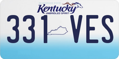 KY license plate 331VES