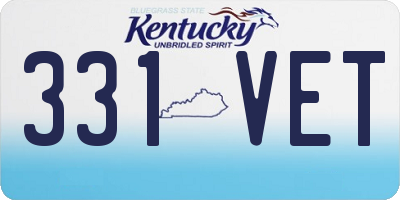 KY license plate 331VET